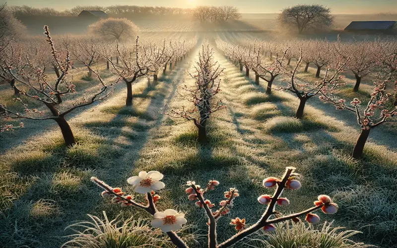 جلوگیری از سرمازدگی درختان در بهار