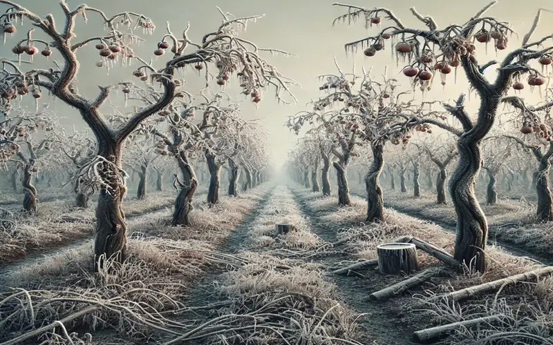 سرمازدگی درختان در چه دمایی اتفاق می افتد؟