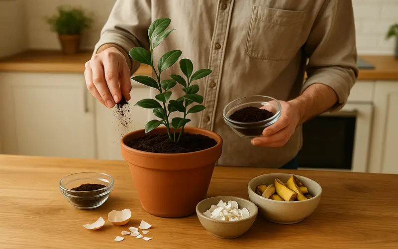 تقویت خاک گلدان در منزل